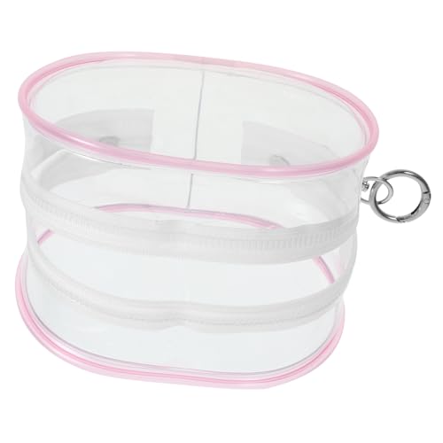 HAWILLOSCH Puppenausflugstasche kleine Puppentasche im Freien Vakuum Mini transparente Tasche Puppen Tragetasche Transparente Puppen Tasche Puppentragetasche Handtasche Puppenhalter PVC Rosa von HAWILLOSCH