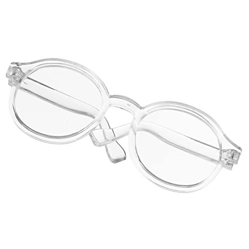 HAWILLOSCH Puppenbrille Kostümzubehör Für Minipuppen Mini-Puppen Puppe Sonnenbrille Lesebrille Für Puppen Accessoires Für Puppenkleidung Kreis-Sonnenbrille Modische Brille Plastik Transparent von HAWILLOSCH