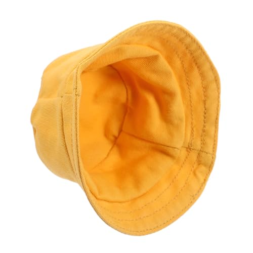 HAWILLOSCH Puppenkleidungszubehör Mädchen Puppenmütze Miniaturhüte Miniatur-puppenhut Miniatur-partyhüte Puppenhaus-Zylinder Mini-hüte Puppe Verkleiden Sommer Bucket Hats Yellow Polyester von HAWILLOSCH