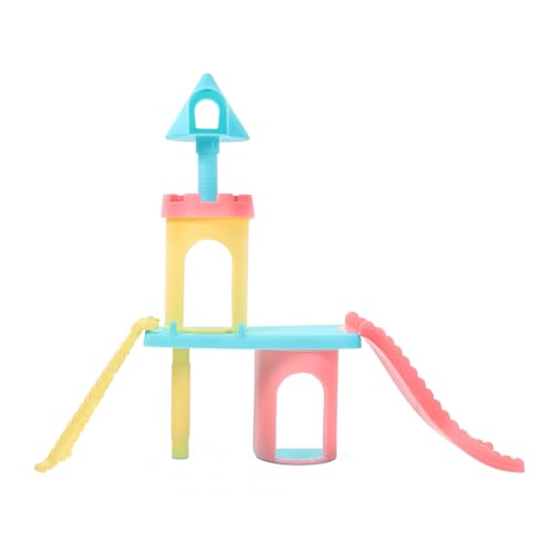 HAWILLOSCH Puppenschlossrutsche Minispielplatz Miniaturspielplatz Puppenhauszubehör Puppenhaus Spielset Puppenschwimmbad Spielplatzmodell Spielzeugwahl Puppenhaus Zubehör Desktop-Dekor Abs von HAWILLOSCH