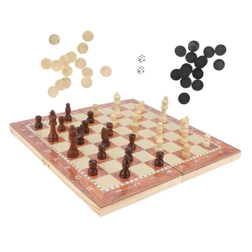 HAWILLOSCH Schachspiel Set Aus Holz Klassisches Schachbrettspiel Für Kinder Und Familie Hochwertiges Schachspielzeug Lernspiel Familienspiel Perfekt Für Anfänger von HAWILLOSCH