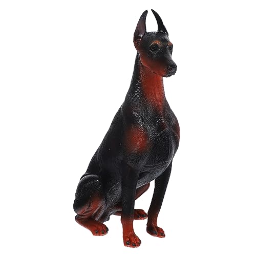 HAWILLOSCH Simulation Dobermann Pinscher Modell Dekoration Spielzeug Hund Nutztiere Spielzeug Hundeskulptur Hundeschaufensterpuppe Tierfiguren Hundefiguren Simulation Hundefigur Kunststoff von HAWILLOSCH