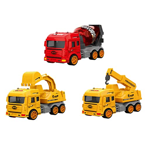 HAWILLOSCH Spielzeugfahrzeuge Set Für Kinder Sanitär LKW Technik Van Und Feuerwehrauto Mit ägheitsantrieb Ideal Für Jungen Und ädchen Ab 3 Jahren Bagger LKW Kran Und von HAWILLOSCH