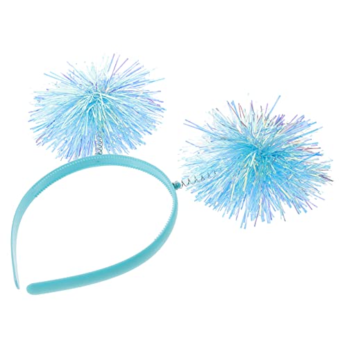 HAWILLOSCH Stirnband Geburtstag Haarband Alles Zum Geburtstag Stirnband Bommel Stirnbänder Neujahr Stirnband Haarspangen Für Mädchen Pom-pom-kopfschmuck Bopp Blue Plastik von HAWILLOSCH