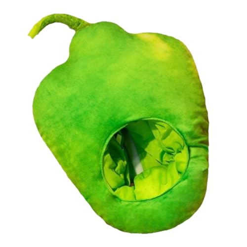 HAWILLOSCH Stirnband Kleidung Grüner Pfeffer Cosplay Hut Party Toast Hut Lustiger Hut Dekor Cartoon Kopfbedeckung Croissant Kopfbedeckung Partyhut Kostümzubehör Karneval Party Dress Up von HAWILLOSCH