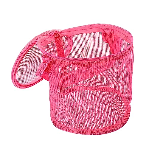 HAWILLOSCH Strand Aufbewahrungstasche Kindertasche Mesh-strandtaschen Spielzeug Für Den Strand Faltbare Einkaufstasche Spielzeug Für Mädchen Mini-sukkulenten Für Puppenhaus Sandsieb PVC Rosy von HAWILLOSCH