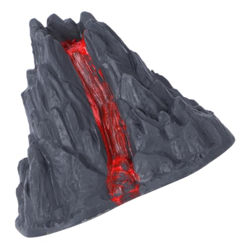 HAWILLOSCH Vulkan-Lava-Spielzeug Lava Spielzeug Outdoor-Figur simulierter Vulkan Aquarium-Vulkan-Ornament Vulkanmodell aus Kunststoff Bauernhaus Dekorationen Mini-Vulkan-Statue- Plastik von HAWILLOSCH