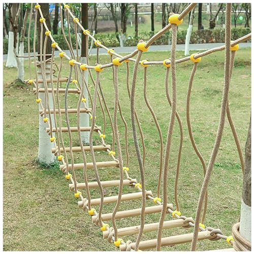 HAZEK Kindergarten Outdoor Brücke Kinder Sport Fitness Training Ausrüstung Massivholz Brücke Balance Brücke Klettern Brücke Spielzeug(Size:10m) von HAZEK