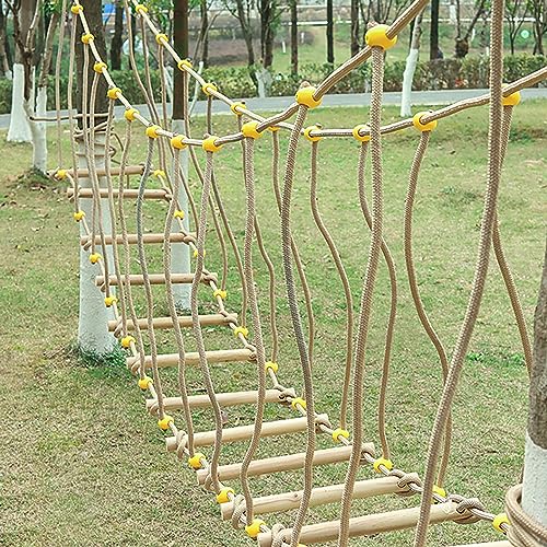 HAZEK Kindergarten Outdoor Brücke Kinder Sport Fitness Trainingsgerät Massivholz Brücke Balance Brücke Kletterbrücke Spielzeug (Größe: 2 m) von HAZEK