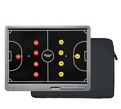 Fußball-Taktik-Tafel, Elektronisches Fußballbrett, 15 Zoll, ultraleichtes Futsal-Strategiebrett, taktisches Fußball-Coaching-Brett mit Stift und flexiblem LCD-Bildschirm(Magnetic Chess) von HBALDTEDC