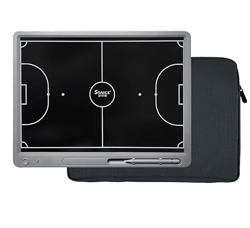 Fußball-Taktik-Tafel, Elektronisches Fußballbrett, 15 Zoll, ultraleichtes Futsal-Strategiebrett, taktisches Fußball-Coaching-Brett mit Stift und flexiblem LCD-Bildschirm(NO Magnetic Chess) von HBALDTEDC