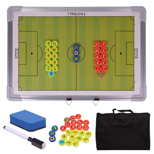 Fußball-Taktik-Tafel, Magnetisches Fußballbrett, tragbares Klemmbrett, Coaching-Strategie-Taktikbrett, taktisches Magnetbrett-Set(B) von HBALDTEDC