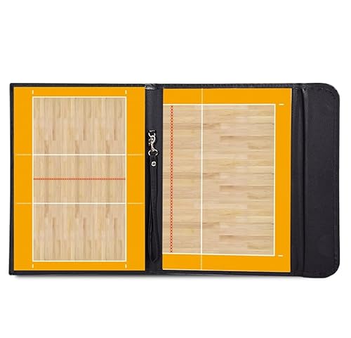 Fußball-Taktik-Tafel, Tragbares magnetisches Taktik- und Strategiebrett for Basketball, trocken abwischbares Coaching-Markerboard, Trainer-Zwischenablage-Set mit Spielermarkern und Stift(Volleyball) von HBALDTEDC