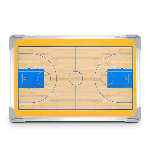 Fußball-Taktik-Tafel, Doppelseitige Magnettafel, mit trocken abwischbarem Stift, Markierungsstift, Magneten und Tragetasche, Fußball-Taktiktafel-Strategie-Klemmbrett-Set(Basketball) von HBALDTEDC