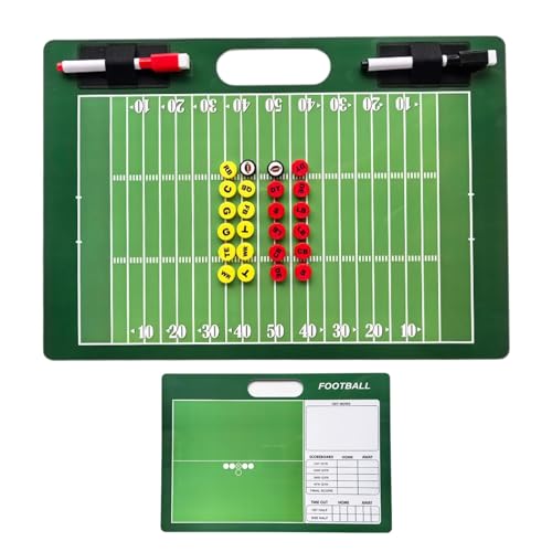 HBALDTEDC Fußball-Taktik-Tafel, Leichtes magnetisches Taktikbrett for Fußballtrainer | Klemmbrett for Fußballtrainer | Tragbar, inklusive Stiften von HBALDTEDC