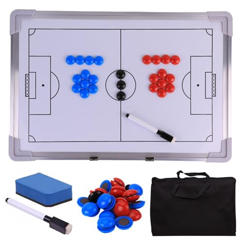 Fußball-Taktik-Tafel, Magnetisches Fußballbrett, tragbares Klemmbrett, Coaching-Strategie-Taktikbrett, taktisches Magnetbrett-Set(A) von HBALDTEDC