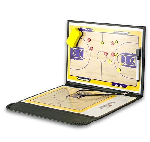 Fußball-Taktik-Tafel, Tragbares Basketball-Coaching-Board, taktisches Klemmbrett for Basketball-Trainer, Strategie-Tafel, mit Spielermarkern, Radierer, Stift von HBALDTEDC