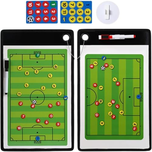 Fußball-Taktik-Tafel, Tragbares Klemmbrett | Vielseitiges Klemmbrett-Set | Fußball-Coaching-Board | Coaching-Taktik-Board von HBALDTEDC