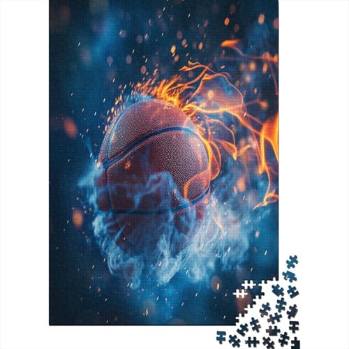 Basketball 300 Stück Puzzles Für Erwachsene Teenager Stress Abbauen Familien-Puzzlespiel 300-teiliges Puzzle Kinder Lernspiel Spielzeug Geschenk Puzzel 300pcs (40x28cm) von HBAOEEURT