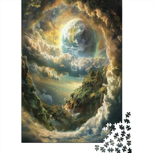 Blauer Planet 300 Teile,Impossible Puzzle,Geschicklichkeitsspiel Für Die Ganze Familie, Erwachsenen Puzzlespiel Puzzel 300pcs (40x28cm) von HBAOEEURT