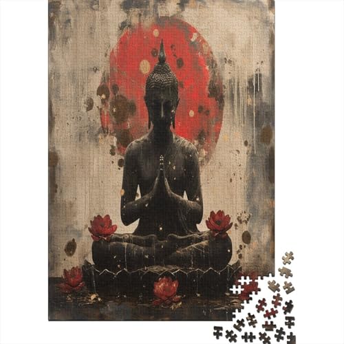 Buddha-Statue 1000 Teile,Impossible Puzzle,Geschicklichkeitsspiel Für Die Ganze Familie, Erwachsenen Puzzlespiel Puzzel 1000pcs (75x50cm) von HBAOEEURT