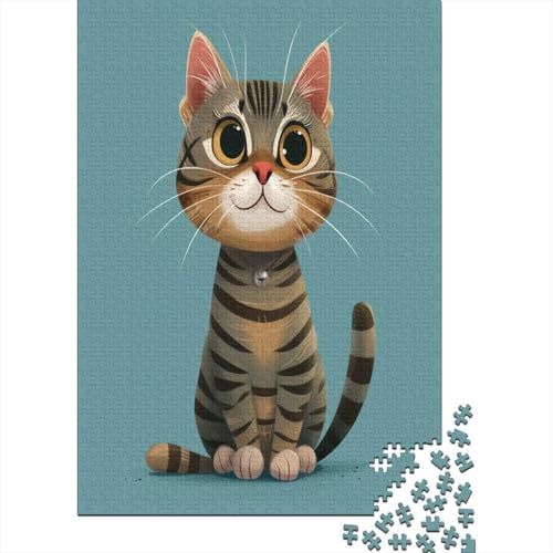 Cartoon-Katze Puzzle 500 Teile Erwachsener Kniffel Spaß Für Die Ganze Familie - Abwechslungsreiche 500 Puzzleteilige Motive Puzzle Erwachsene, Puzzel 500pcs (52x38cm) von HBAOEEURT