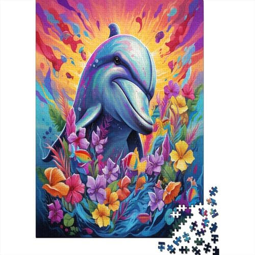 Delfin Puzzle 300 Teile Erwachsener Kniffel Spaß Für Die Ganze Familie - Abwechslungsreiche 300 Puzzleteilige Motive Puzzle Erwachsene, Puzzel 300pcs (40x28cm) von HBAOEEURT