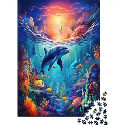 Delfin Puzzle 500 Teile Erwachsener Kniffel Spaß Für Die Ganze Familie - Abwechslungsreiche 500 Puzzleteilige Motive Puzzle Erwachsene, Puzzel 500pcs (52x38cm) von HBAOEEURT