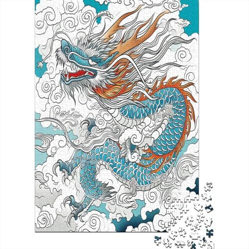 Drache Puzzle 500 Teile Erwachsener Kniffel Spaß Für Die Ganze Familie - Abwechslungsreiche 500 Puzzleteilige Motive Puzzlespiel Erwachsene, Puzzel 500pcs (52x38cm) von HBAOEEURT