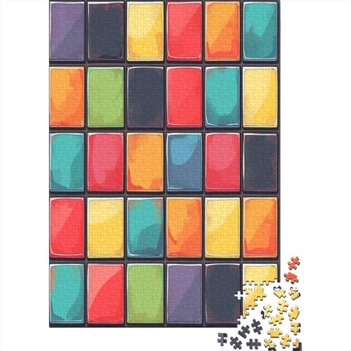 Farbige Bauklötze 500 Teile Puzzle Für Erwachsene, Hochwertige Recycelbare Materialien Und Druck Puzzlespiel, Familienspiel, Geschenk Für Liebhaber Oder Freunde Puzzel 500pcs (52x38cm) von HBAOEEURT