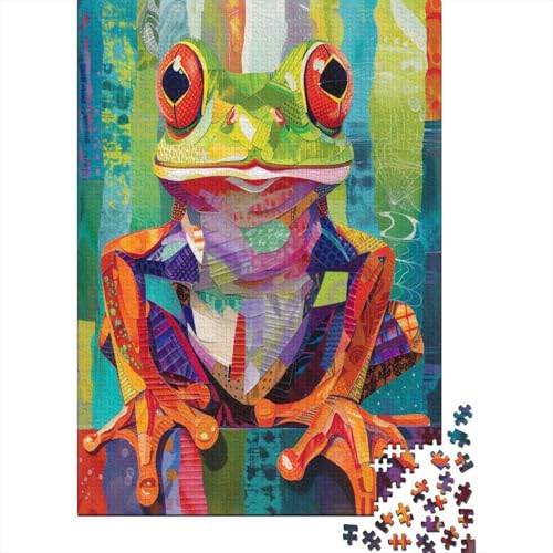 Frosch Puzzle 1000 Teile,Puzzle Für Erwachsene, Impossible Puzzle, Geschicklichkeitsspiel Für Die Ganze Familie,Puzzle Legespiel- Erwachsenenpuzzle Puzzel 1000pcs (75x50cm) von HBAOEEURT