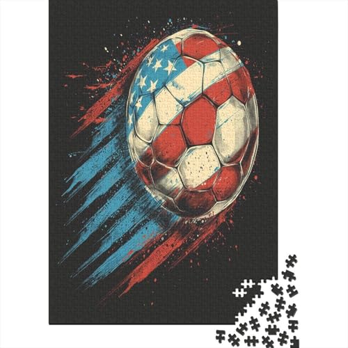 Fußball 300 Teile Puzzle Für Erwachsene, Hochwertige Recycelbare Materialien Und Druck Puzzlespiel, Familienspiel, Geschenk Für Liebhaber Oder Freunde Puzzel 300pcs (40x28cm) von HBAOEEURT