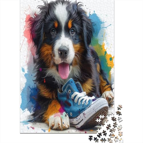 German Shepherd Hund 500 Teile,Impossible Puzzle,Geschicklichkeitsspiel Für Die Ganze Familie, Erwachsenen Puzzlespiel Puzzel 500pcs (52x38cm) von HBAOEEURT