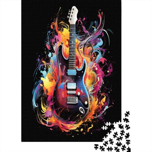 Gitarren 1000 Teile,Impossible Puzzle,Geschicklichkeitsspiel Für Die Ganze Familie, Erwachsenen Puzzlespiel Puzzel 1000pcs (75x50cm) von HBAOEEURT