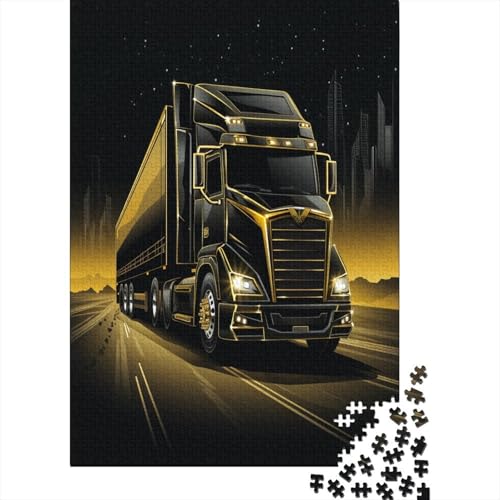 Großer Lastwagen 300 Teile Puzzle Für Erwachsene, Hochwertige Recycelbare Materialien Und Druck Puzzlespiel, Familienspiel, Geschenk Für Liebhaber Oder Freunde Puzzel 300pcs (40x28cm) von HBAOEEURT