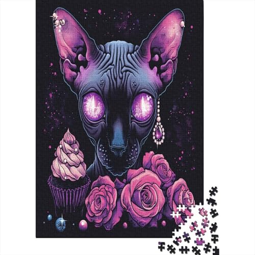 Hairless Katze Puzzle 300 Teile Erwachsene Puzzles Für Erwachsene Klassische Puzzles 300 Teile Erwachsene Puzzlespiel Schwer Pädagogisches Spielzeug Erwachsene Kinder Puzzel 300pcs (40x28cm) von HBAOEEURT