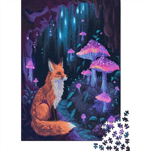 Jungle Fuchs 1000 Stück Puzzles Für Erwachsene Teenager Stress Abbauen Familien-Puzzlespiel Mit Poster in 1000-teiliges Puzzle Kinder Lernspiel Spielzeug Geschenk Puzzel 1000pcs (75x50cm) von HBAOEEURT