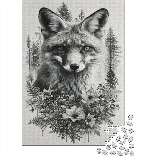 Jungle Fuchs 300 Teile Puzzle Für Erwachsene, Hochwertige Recycelbare Materialien Und Druck Puzzlespiel, Familienspiel, Geschenk Für Liebhaber Oder Freunde Puzzel 300pcs (40x28cm) von HBAOEEURT