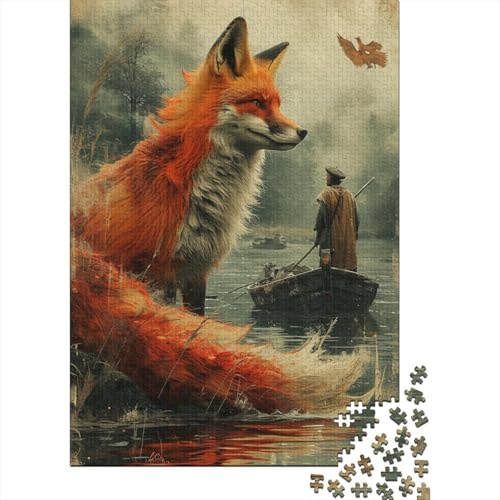 Jungle Fuchs Puzzle 300 Teile Erwachsener Kniffel Spaß Für Die Ganze Familie - Abwechslungsreiche 300 Puzzleteilige Motive Puzzle Erwachsene, Puzzel 300pcs (40x28cm) von HBAOEEURT