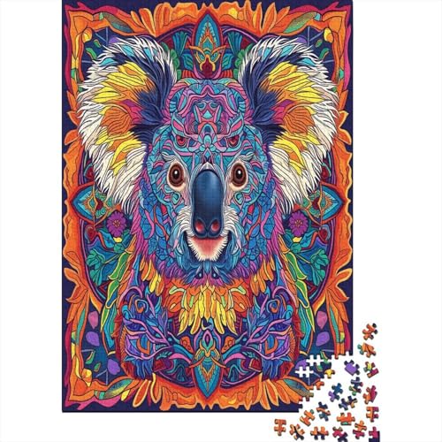 Kunst Koala Puzzle 300 Teile,Puzzlespiel Für Erwachsene,Impossible Puzzle,Puzzle Geschicklichkeitsspiel Für Die Ganze Familie, Geschenke Für Männer/Frauen Erwachsenen Puzzel 300pcs (40x28cm) von HBAOEEURT