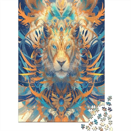 Löwe Puzzle 1000 Teile,Puzzle Für Erwachsene, Impossible Puzzle,Puzzle Farbenfrohes Legespiel,Geschicklichkeitsspiel Für Die Ganze Familie Puzzel 1000pcs (75x50cm) von HBAOEEURT