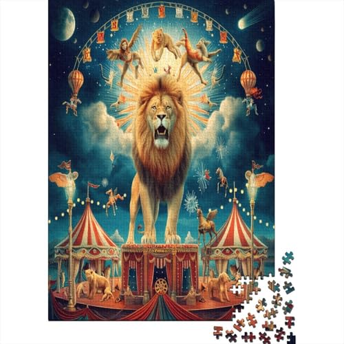 Löwe Puzzle 1000 Teile,Puzzlespiel Für Erwachsene,Impossible Puzzle,Puzzle Geschicklichkeitsspiel Für Die Ganze Familie, Geschenke Für Männer/Frauen Erwachsenen Puzzel 1000pcs (75x50cm) von HBAOEEURT