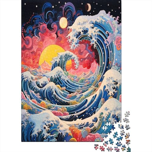 Meereswelle Puzzles300 Teile, Puzzle Für Erwachsene, Geschicklichkeitsspiel Für Die Ganze Familie, Klassische Puzzle,Geburtstagsgeschenk Erwachsenen Puzzlespiel Puzzel 300pcs (40x28cm) von HBAOEEURT