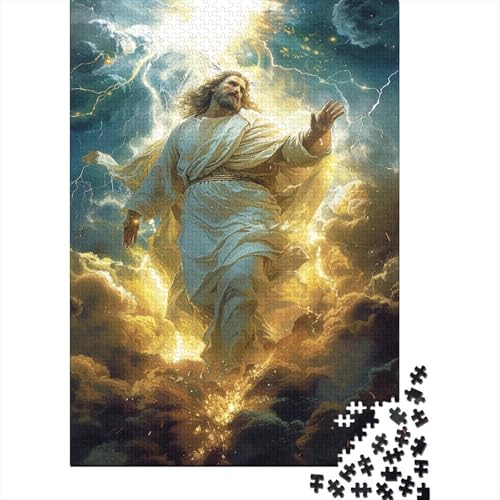 Mythischer Jesus 300 Teile, Impossible Puzzle,Geschicklichkeitsspiel Für Die Ganze Familie, Erwachsenenpuzzle Ab 14 Jahren Puzzel 300pcs (40x28cm) von HBAOEEURT