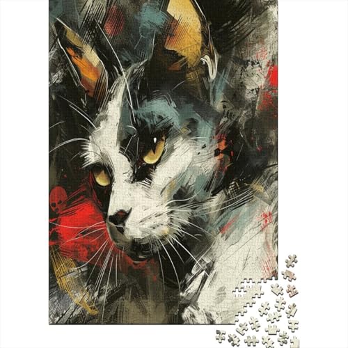 Niedliche Katze Puzzle 1000 Teile Puzzles Für Erwachsene Lernspiel Herausforderungsspielzeug 1000-teilige Puzzlespiel Für Erwachsene Kinder Puzzel 1000pcs (75x50cm) von HBAOEEURT