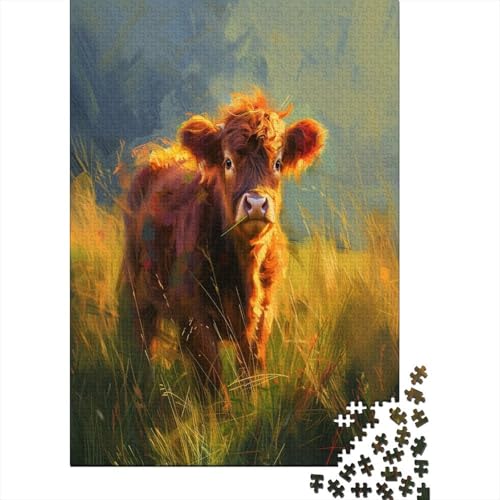 Niedliche kleine Kuh Puzzle 500 Teile Erwachsener Kniffel Spaß Für Die Ganze Familie - Abwechslungsreiche 500 Puzzleteilige Motive Puzzlespiel Erwachsene, Puzzel 500pcs (52x38cm) von HBAOEEURT