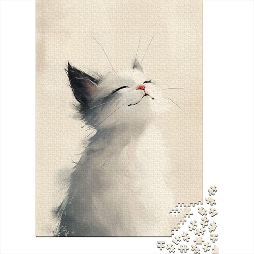 Painted Katze Puzzle 500 Teile Erwachsener Kniffel Spaß Für Die Ganze Familie - Abwechslungsreiche 500 Puzzleteilige Motive Puzzle Erwachsene, Puzzel 500pcs (52x38cm) von HBAOEEURT