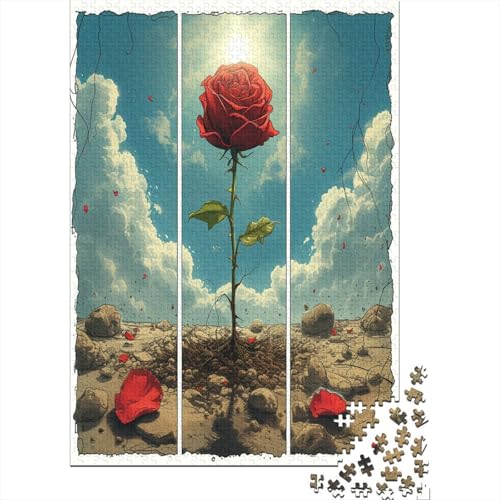 Rose Puzzlespiel 300 Teile Für Erwachsene, Einzigartige Kunstwerke Und Vorlage - Geburtstagsgeschenk - Spaßige Puzzles Mit Überraschung Von Puzzle in A Bag Puzzel 300pcs (40x28cm) von HBAOEEURT