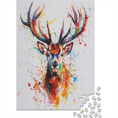 Sika-Hirsch Puzzlespiel 500 Teile, Puzzle Erwachsene 500 Teile, Impossible Puzzle Geschicklichkeitsspiel Für Die Ganze Familie, Puzzle Erwachsene 500 Teile Puzzel 500pcs (52x38cm) von HBAOEEURT