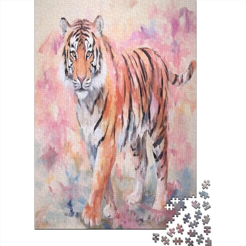 Tiger Puzzle 1000 Teile,Puzzlespiel Für Erwachsene,Impossible Puzzle,Puzzle Geschicklichkeitsspiel Für Die Ganze Familie, Geschenke Für Männer/Frauen Erwachsenen Puzzel 1000pcs (75x50cm) von HBAOEEURT